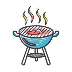 barbecue grill icon, barbecue grill vector illustration-simple illustration of barbecue grill, perfect for barbecue grill logos and icons