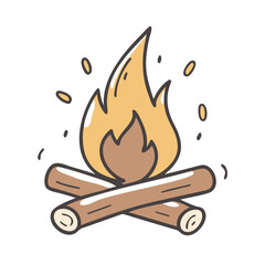 bonfire icon, bonfire vector illustration-simple illustration of bonfire, perfect for bonfire logos and icons