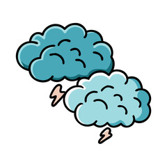 brainstorming clouds icon, brainstorming clouds vector illustration-simple illustration of brainstorming clouds, perfect for brainstorming clouds logos and icons