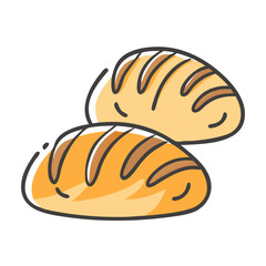 bread icon, bread vector illustration-simple illustration of bread, perfect for bread logos and icons