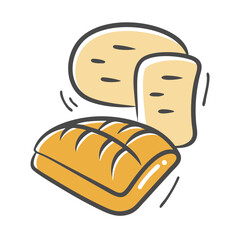 bread icon, bread vector illustration-simple illustration of bread, perfect for bread logos and icons