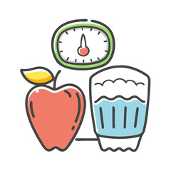 calorie counter icon, calorie counter vector illustration-simple illustration of calorie counter, perfect for calorie counter logos and icons