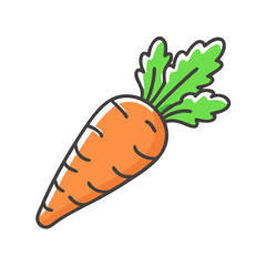 carrot icon, carrot vector illustration-simple illustration of carrot, perfect for carrot logos and icons