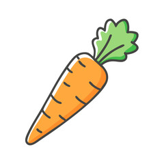carrot icon, carrot vector illustration-simple illustration of carrot, perfect for carrot logos and icons