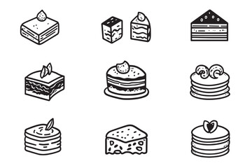 Lasagna Minimalist Line Art Icon Design