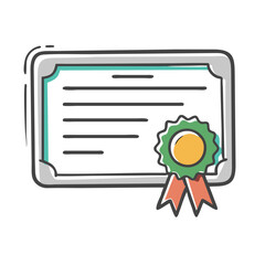 certificate icon, certificate vector illustration-simple illustration of certificate, perfect for certificate logos and icons