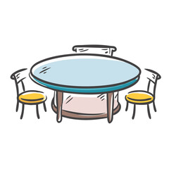 circular table setup icon, circular table setup vector illustration-simple illustration of circular table setup, perfect for circular table setup logos and icons
