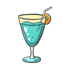 cocktail glass icon, cocktail glass vector illustration-simple illustration of cocktail glass, perfect for cocktail glass logos and icons