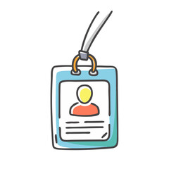 conference badge icon, conference badge vector illustration-simple illustration of conference badge, perfect for conference badge logos and icons