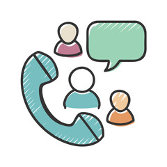 conference call icon, conference call vector illustration-simple illustration of conference call, perfect for conference call logos and icons