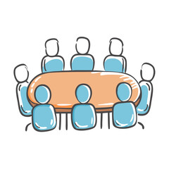 conference table icon, conference table vector illustration-simple illustration of conference table, perfect for conference table logos and icons