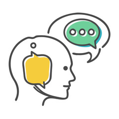 conversational ai icon, conversational ai vector illustration-simple illustration of conversational ai, perfect for conversational ai logos and icons