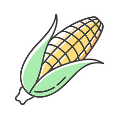 corn icon, corn vector illustration-simple illustration of corn, perfect for corn logos and icons