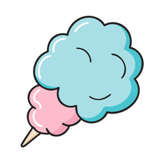 cotton candy icon, cotton candy vector illustration-simple illustration of cotton candy, perfect for cotton candy logos and icons
