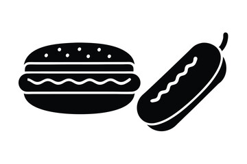 Hotdog, burger vector icon
