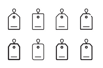 Elegant Luggage Tag Icon Drawing