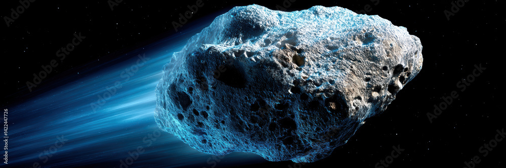 Aufkleber asteroid approaching the moon that may pose impact risk in future events