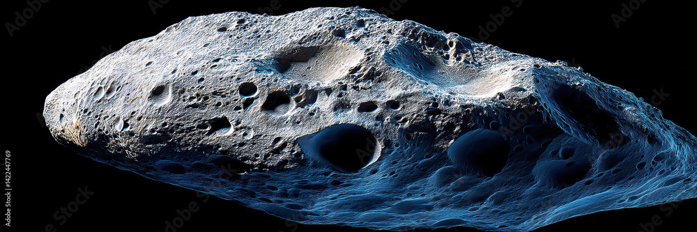 Aufkleber Potential asteroid impact event with the Moon in close proximity observed in space