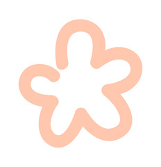 Cute hand drawn flower blossom