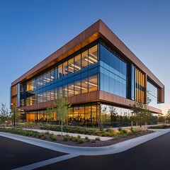 Obraz premium Modern futuristic skyline with organic shapes high resolution picture