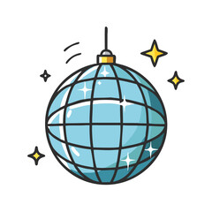 disco ball icon, disco ball vector illustration-simple illustration of disco ball, perfect for disco ball logos and icons