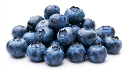 Pile of plump blueberries