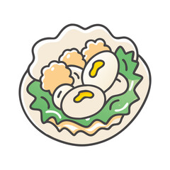 egg salad icon, egg salad vector illustration-simple illustration of egg salad, perfect for egg salad logos and icons