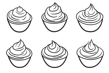 Simple Matzoon 2D Line Art