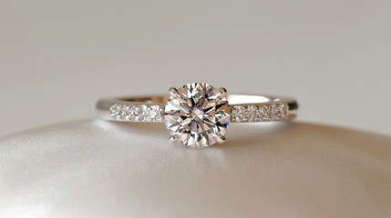 Elegant solitaire diamond ring