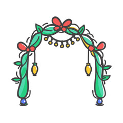 festive archway icon, festive archway vector illustration-simple illustration of festive archway, perfect for festive archway logos and icons
