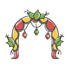 festive archway icon, festive archway vector illustration-simple illustration of festive archway, perfect for festive archway logos and icons