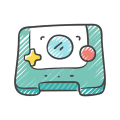 game console icon, game console vector illustration-simple illustration of game console, perfect for game console logos and icons