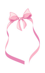 Hand drawn bow trendy frame