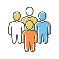 group of people icon, group of people vector illustration-simple illustration of group of people, perfect for group of people logos and icons