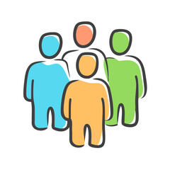 group of people icon, group of people vector illustration-simple illustration of group of people, perfect for group of people logos and icons