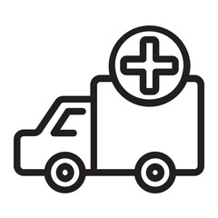 Ambulance  line icon