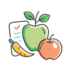 healthy eating guide icon, healthy eating guide vector illustration-simple illustration of healthy eating guide, perfect for healthy eating guide logos and icons