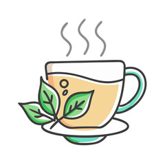 herbal tea icon, herbal tea vector illustration-simple illustration of herbal tea, perfect for herbal tea logos and icons