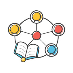 knowledge graph icon, knowledge graph vector illustration-simple illustration of knowledge graph, perfect for knowledge graph logos and icons