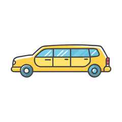 limousine icon, limousine vector illustration-simple illustration of limousine, perfect for limousine logos and icons