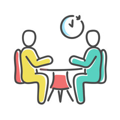 meeting end icon, meeting end vector illustration-simple illustration of meeting end, perfect for meeting end logos and icons