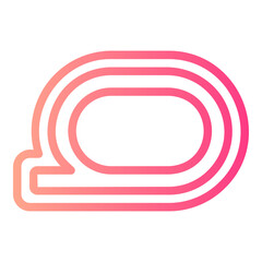 Fototapeta premium running track gradient icon