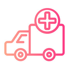 Ambulance  gradient icon