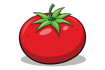red tomato isolated vector on white