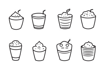 Minimalistic Milk Line Art Illustration