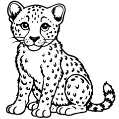 cheetah line art