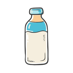 milk bottle icon, milk bottle vector illustration-simple illustration of milk bottle, perfect for milk bottle logos and icons
