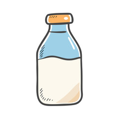 milk bottle icon, milk bottle vector illustration-simple illustration of milk bottle, perfect for milk bottle logos and icons