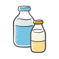 milk bottle icon, milk bottle vector illustration-simple illustration of milk bottle, perfect for milk bottle logos and icons