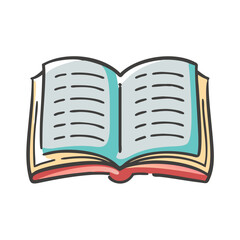 open book icon, open book vector illustration-simple illustration of open book, perfect for open book logos and icons